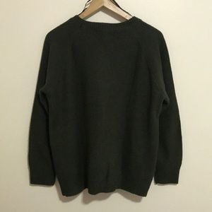Dark olive green knit sweater